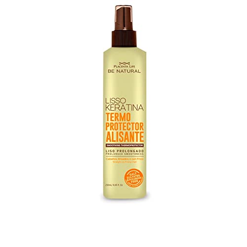 Life Be Natural Lisso Keratina Smoothing Thermoprotector for Straight or Frizzy Hair- 250 ml/8.45 fl/oz