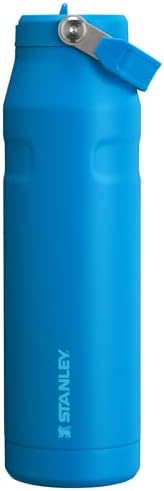 Stanley IceFlow Flip Straw 2.0 Water Bottle 36 OZ | Built-In Straw with Larger Opening | Lightweight & Leak-Resistant | Insulated Stainless Steel | BPA-Free | Azure