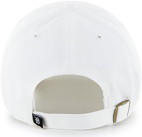 47 MLB White Team Color Primary Logo Clean Up Adjustable Strap Hat Cap, Adult One Size Fits All