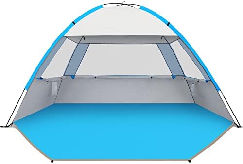 Gorich Beach Tent Sun Shelter for 3/4-5/6-7/8-10 Person with UPF 50+ UV Protection, Lightweight & Easy Setup Beach Shade Canopy, Portable Beach Shade Tent Beach Cabana