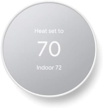 Google Nest Thermostat - Smart Thermostat for Home - Programmable Wifi Thermostat - Snow (Renewed)