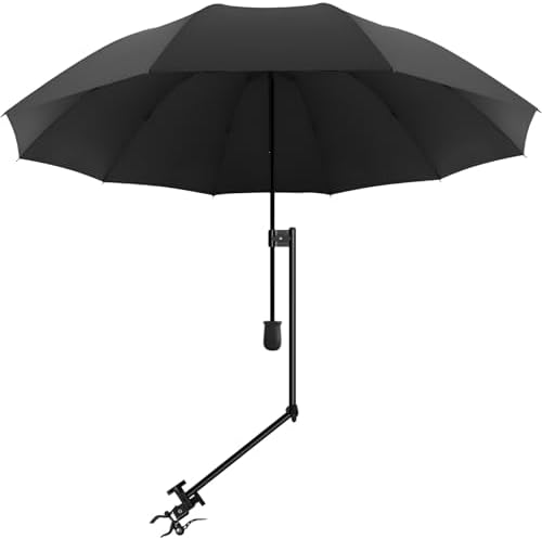 UPF 50+ Beach Umbrella with Adjustable Universal Clamp