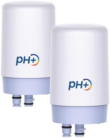 AQUA CREST Alkaline Faucet Filter Replacement, Increase PH, Replacement for Brita® Faucet Filter, Brita® 36311 On Tap Water Filtration System, FR-200, FF-100, 2 Pack