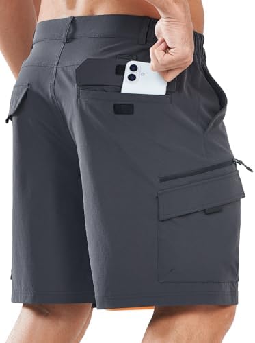 NORTHYARD Men's Casual Cargo Shorts Lightweight 9" Hiking Golf Work Quick Dry Camping Outdoor Travel Fishing with 7 Pockets