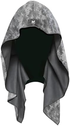 MISSION Cooling Hoodie Towel- Hood Towel, Evaporative Cool Technology, Cools Instantly When Wet, UPF 50 Sun Protection, Contours Your Head to Stay in Place, Great for Sports, Fitness, Gym