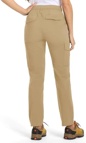 TBMPOY Women's Hiking Cargo Pants Lightweight Water Resistant Quick Dry Fishing Camping Travel Work Pant with 6 Pockets