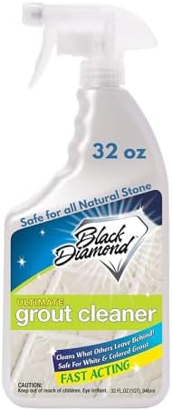 Black Diamond Ultimate Grout Cleaner: Best Cleaner for Tile,Ceramic,Porcelain, Marble Acid-Free Safe Deep Cleaner & Stain Remover for Even The Dirtiest Grout (1-Quart)