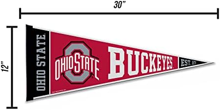 Rico Industries NCAA Exclusive 12" x 30" Felt Wall Décor Pennant - Great for Home/Bed Room/Man Cave Décor