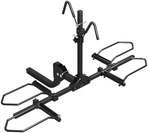 2 Bike Racks for Tow Hitch 180 lbs Capacity for Bikes, Electric eBikes, Fat Tire, Road Bikes and MTB, Tilting Folding E-Bike Rack for Car SUV Pickup Truck RV Camper - 2 inch Receiver