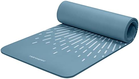 Retrospec Solana Yoga Mat 1/2" Thick w/Nylon Strap for Men & Women - Non Slip Exercise Mat for Yoga, Pilates, Stretching, Floor & Fitness Workouts