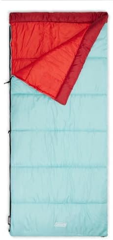 Coleman Flatlands 30/40/50°F Adult Sleeping Bag, Made from 100% Recycled Material, Big & Tall Options, Cool-Weather Sleeping Bag