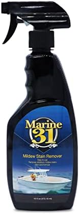 Marine 31 Mildew Stain Remover & Cleaner | Effective for Boats, Home, Patio, & Bathroom | Removes Mildew & Mold Stains | Powerful Cleaning Formula | 16oz