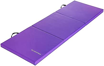 BalanceFrom Folding Gymnastics Mat Home Gym Floor Tumbling Equipment, Multicolor