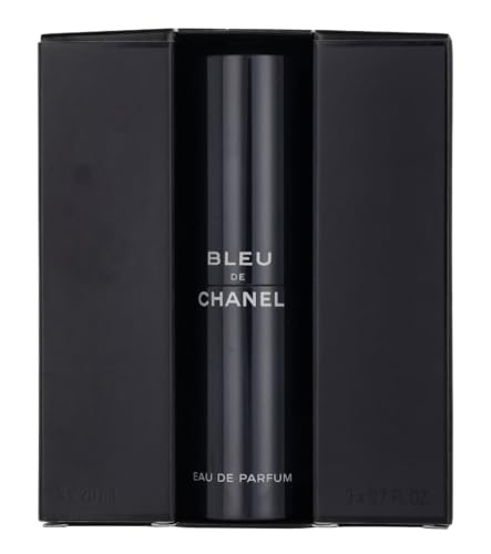 CHANEL Bleu De Eau De Parfum Travel Spray for Men 3 X 0.7 Oz, 2.1 Fl Oz, 3 pc set (purse spray)