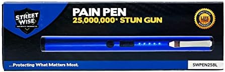 Streetwise Pain Pen 25,000,000 Stun Gun for Self Defense - Tactical Stun Pen for Women and Men, USB Rechargeable, Battery Indicator, Durable Clip, Compact and Concealable for Protection