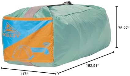 Kelty Wireless Freestanding Car Camping Tent, 2 4 or 6 Person Sleeping Capacity, Two Doors + Two Vestibules, Campground Festival Backyard Shelter, 2022