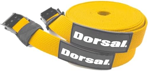 DORSAL Surfboard Kayak SUP Surf Roof Rack Tie Down Straps 15 FT (2) Black