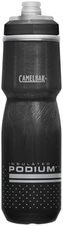 CamelBak Podium Chill Insulated Bike Water Bottle - Easy Squeeze Bottle - Fits Most Bike Cages - 24oz, Black