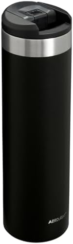 Stanley AeroLight Transit Bottle 20 oz | Locking Drink Through Lid | Leak Resistant Water Bottle or Coffee Travel Mug | Lightweight Insulated Stainless Steel | BPA-Free | Black