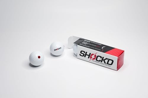SHOCK'D GOLF BALLS - The World's Loudest Golf Ball - Viral Prank Ball (Sleeve of 3, Novelty)