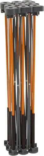 Bora Centipede 30in Folding Work Table Set - No Assembly 9-Strut Collapsible Table 3500lb Weight Limit - 4x4ft Mobile Work Station with Storage Bag, Foldable Work Bench Table - CK9S, Orange/Black