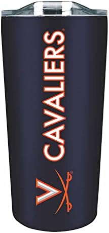 Campus Colors NCAA Stainless Steel Tumbler perfect for Gameday - 18 oz - Double Walled - Keeps Drinks Perfectly Insulated (Virginia Cavaliers - Navy)