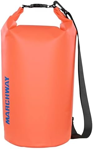MARCHWAY Floating Waterproof Dry Bag Backpack 5L/10L/20L/30L/40L, Roll Top Sack Keeps Gear Dry for Kayaking, Rafting, Boating, Swimming, Camping, Hiking, Beach, Fishing