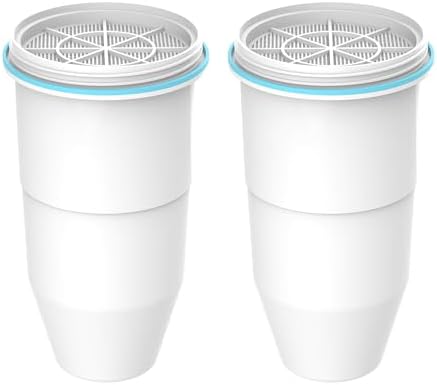 AQUA CREST NSF/ANSI 42&372 Certified Multiple-Stage Replacement Water Filters, Replacement for Pitcher Filters and Dispenser Filters, Reduce TDS, Chlorine, 2 Pack