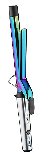 BaBylissPRO Nano Titanium 1 inch Curling Iron with Extended Barrel, Professional Spring Hair Curler for Medium to Longer Hair Types, Iridescent