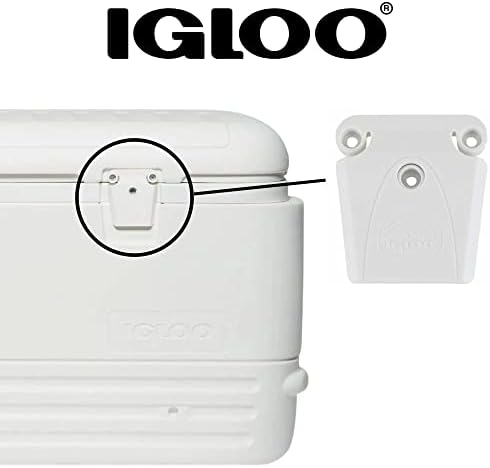 Igloo Cooler Plastic Parts Kit - Made in The USA - 2 Latches, 3 Hinges, Latch Post & Screws