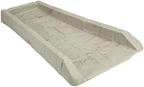 Suncast Durable Decorative Rain Gutter Downspout Erosion Prevention, Water Guard Diverter Catch Basin Tray Splash Block, Light Taupe (6 Pack)