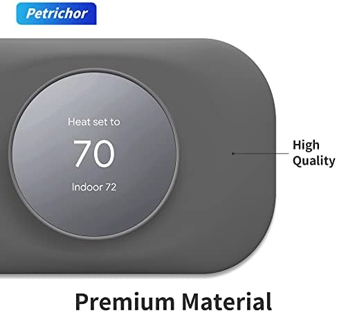 Petrichor Nest Thermostat Wall Plate - Compatible With Google Nest 2020 - Trim Kit, Cover Accessory for Easy Installation - Charcoal