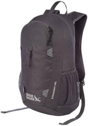 Eddie Bauer Stowaway Packable Backpack-Made from Ripstop Polyester, Onyx, 20L