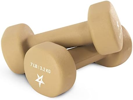 Yes4All Neoprene Coated Dumbbell Hand Weight Sets of 2 - Multiple Weight Options with 15 Colors, Anti-roll, Anti-Slip, Hexagon Shape