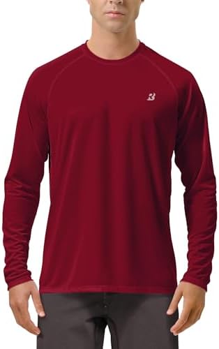 Roadbox Mens UPF 50+ UV Sun Protection Shirts Outdoor Long Sleeve SPF Rash Guard for Fishing Hiking Swimming Running