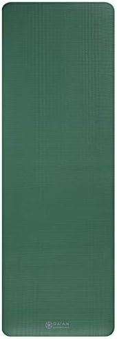 Gaiam Essentials Thick Yoga Mat Fitness & Exercise Mat with Easy-Cinch Yoga Mat Carrier Strap, 72"L x 24"W x 2/5 Inch Thick