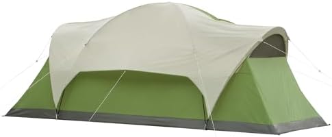 Coleman Montana 8-Person Family Tent with Rainfly, Weatherproof Family Tent Sets Up in 15 Mins, Fits Multiple Airbeds