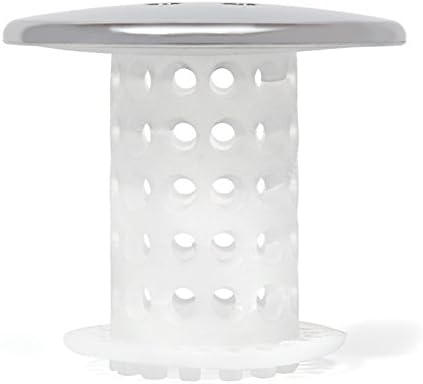 TubShroom Bathtub Drain Protector and Hair Catcher - 2 Pack, Chrome - Fits 1.5" - 1.75" Bathtub and Shower Drains