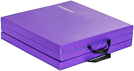 BalanceFrom Folding Gymnastics Mat Home Gym Floor Tumbling Equipment, Multicolor
