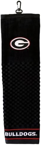 Team Golf NCAA Embroidered Golf Towel, Checkered Scrubber Design, Embroidered Logo