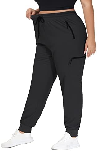 SEKINO Women's Plus Size Hiking Cargo Pants Lightweight Quick Dry Joggers Athletic Workout Outdoor Zipper Pockets Pants