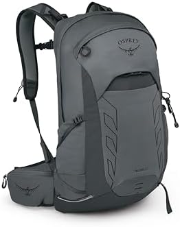 Osprey Talon 22L Men's Lightweight Hiking Backpack with Hipbelt, Phantom Grey/Dark Charcoal