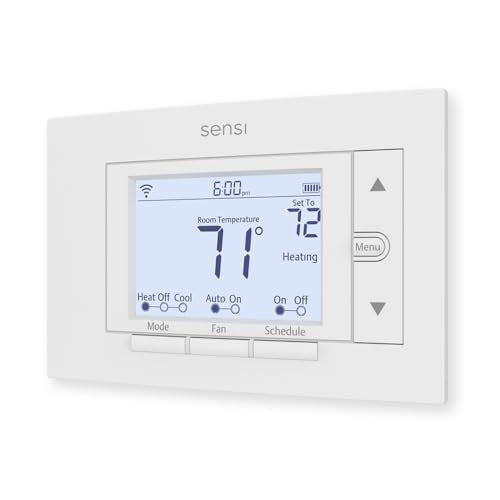 Sensi Smart Thermostat, 100 Years Of Expertise, Wi-Fi, Data Privacy, Programmable, Easy DIY Install, Works With Alexa, Energy Star Certified, Mobile App, ST55