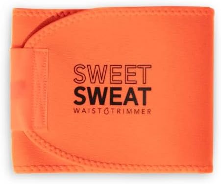 Sports Research® Sweet Sweat Waist Trimmer - Premium Sweat Enhancing Fitness Belt for Women & Men - 5 Adjustable Sizes