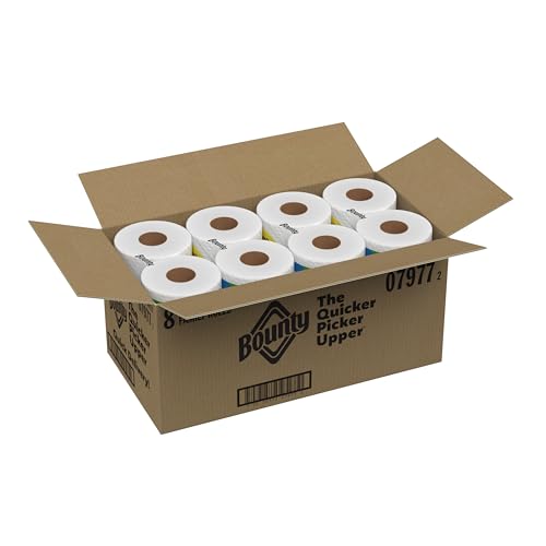 Bounty Paper Towels Quick Size, White, 16 Family Rolls = 40 Regular Rolls (Packaging May Vary)