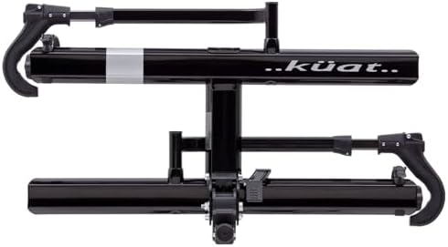 KUAT Sherpa 2.0 Durable Lightweight Aluminum Compact 2 Bike Transporting Hitch Rack with Cable Lock & Foldable Tire Cradles | Capacity - 40 Lbs per Tray