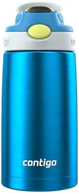 Contigo Autospout Water Bottle with Straw 13 oz Blue Poppy/Glacier