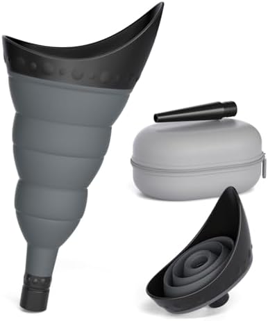 TRIPTIPS Pee Conch Foldable Female Urinal Device Portable Urinal for Women Pee Funnel for Women Travel, She Pee Cup for Women Stand to Pee Womens Urinal Funnel with Tube Case