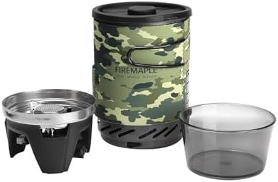 Fire-Maple "Fixed Star 1" Personal Cooking System | Pot/Jet Burner Stove System with Electric Ignition | Ideal for Hiking, Camping, Backpacking, Fishing, Hunting Trips and Emergency Use