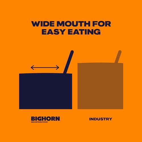 BIGHORN Mountain Food Rich & Creamy Pasta Carbonara - premium freeze dried meals for backpacking food - dehydrated camping food for backpacking meals - 2 servings